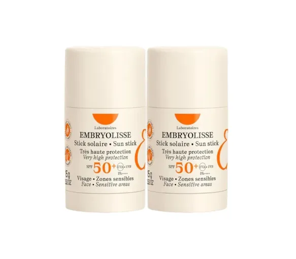 Stick solaire SPF50+ Embryolisse - lot de 2 sticks de 15g