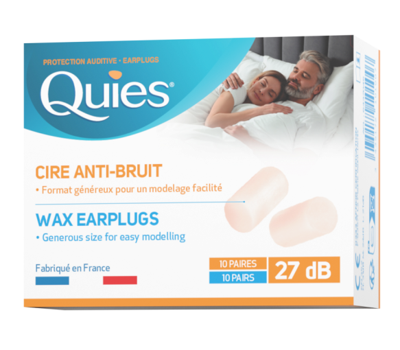 Cire anti-bruit format généreux Quies - 10 paires - image 1