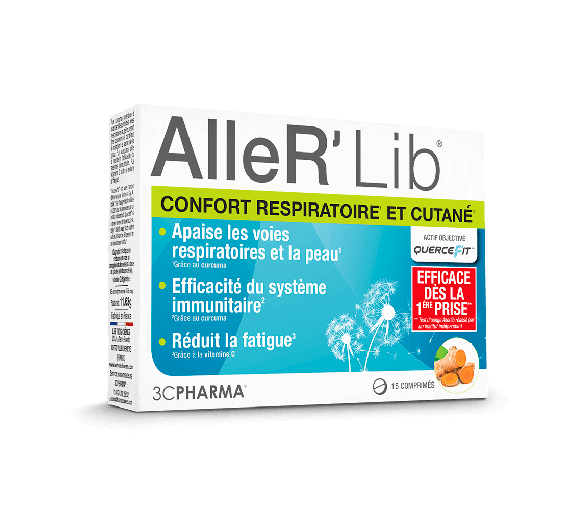 AlleR'Lib confort respiratoire et cutané 3C Pharma - boite de 15 comprimés