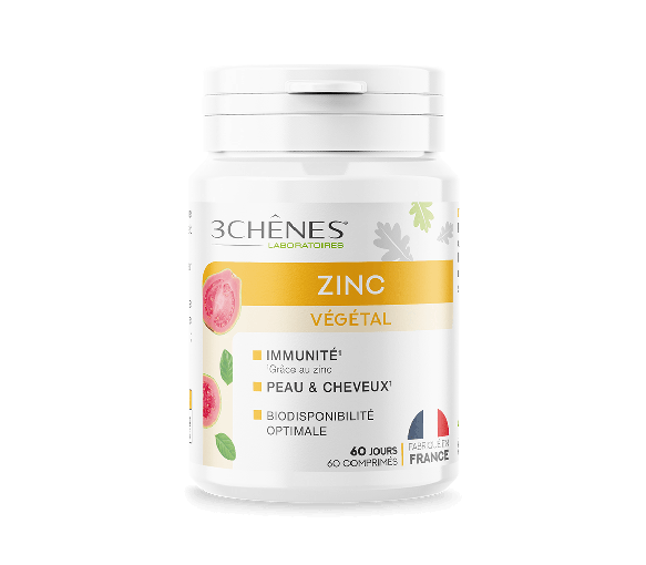 Zinc végétal Les 3 chênes - pot de 60 comprimés