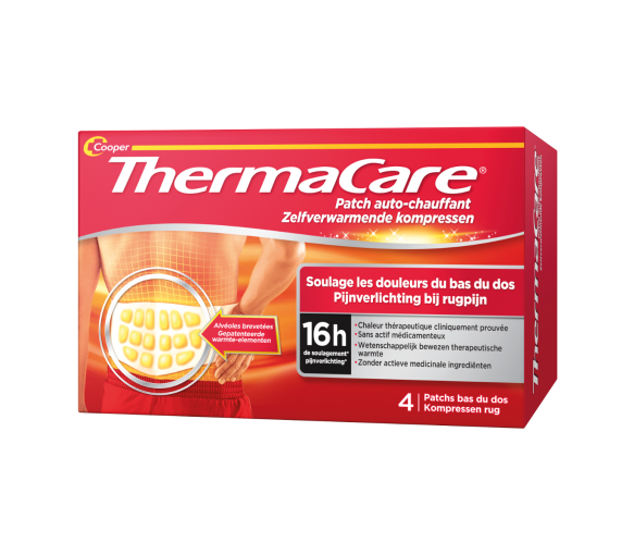 Thermacare patchs auto-chauffants pour le bas du dos Cooper - boîte de 2 patchs auto-chauffants