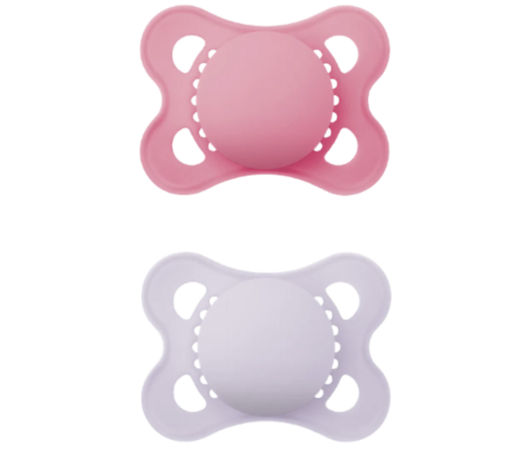 Sucette original silicone 2-6 mois Mam - boite de 2 sucettes - rose