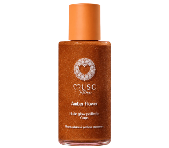Huile glow pailletée amber flower Musc Intime - flacon de 100ml - image 1
