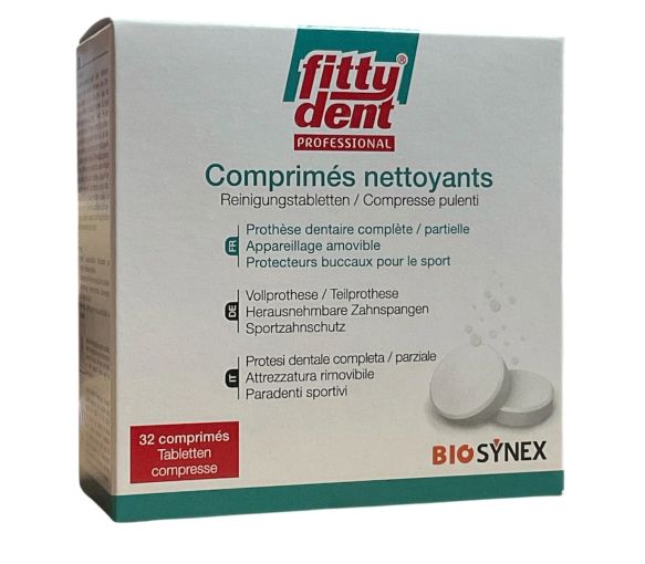 Fittydent comprimés nettoyants Biosynex - boite de 32 comprimés - image 1