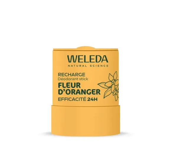 Déodorant stick rechargeable fleur d'oranger Weleda - stick de 50g