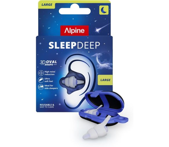 Sleep Deep bouchons d'oreille large Alpine - une paire + une boite de transport