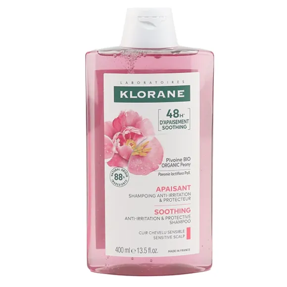Shampooing apaisant & anti-irritant à la pivoine bio Klorane - flacon de 400ml