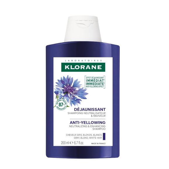 Shampooing déjaunissant à la Centaurée bio Klorane - flacon de 200 ml