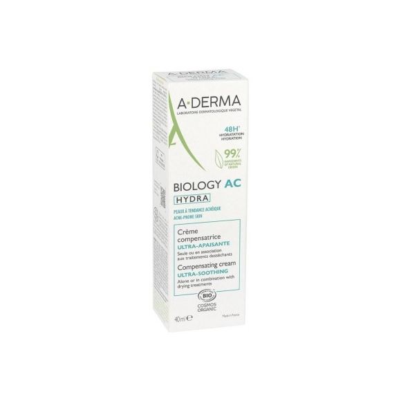 Biology AC Hydra crème compensatrice ultra-apaisante A-Derma - tube de 40ml