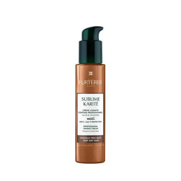 Sublime Karité crème lissante coiffage professionnel René Furterer - flacon-pompe de 100ml