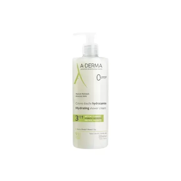 Crème douche hydratante A-Derma - flacon-pompe de 500ml