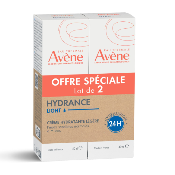 Hydrance light crème hydratante légère Avène - lot de 2 tubes de 40ml 