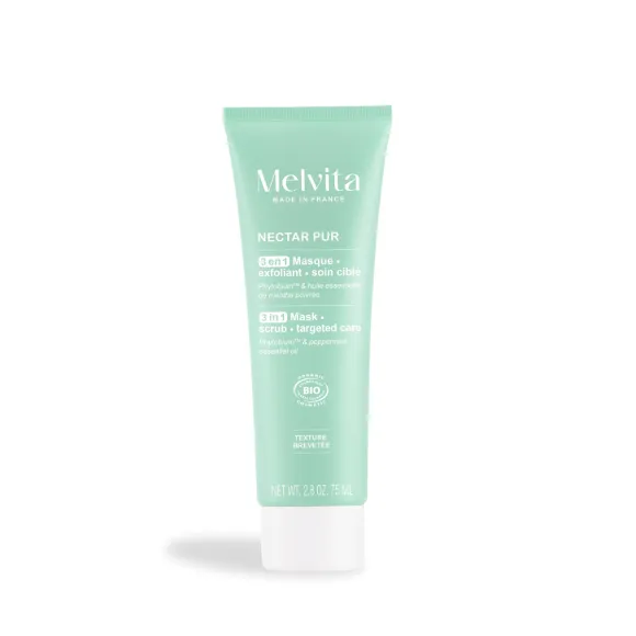 Nectar Pur masque 3en1 exfoliant Melvita - tube de 75ml