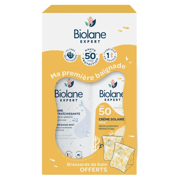 Ma première baignade Biolane - coffret de 2 produits + brassards de bain offerts  