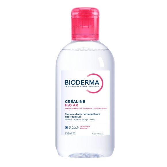 Eau micellaire Créaline H2O AR anti-rougeurs Bioderma - flacon de 250 ml