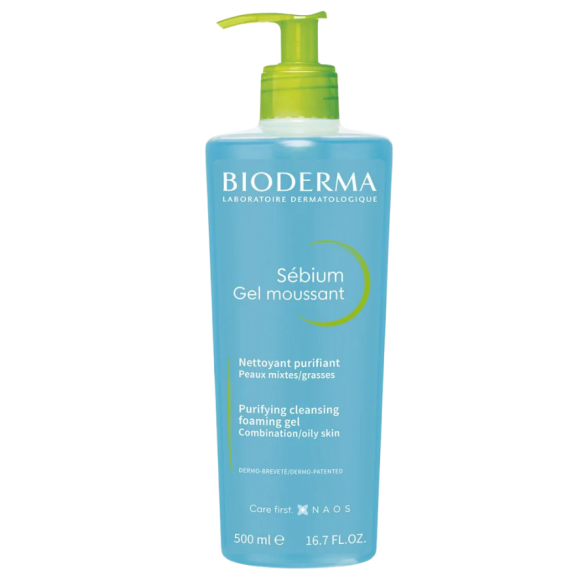 Sébium gel moussant nettoyant purifiant Bioderma - flacon de 500 ml