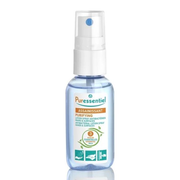 Assainissant Spray antibactérien mains et surfaces Puressentiel - spray de 25ml