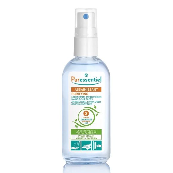 Assainissant Spray antibactérien mains et surfaces Puressentiel - spray de 80ml