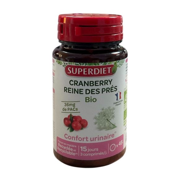 Cranberry reine des prés bio Superdiet - boite de 45 comprimés