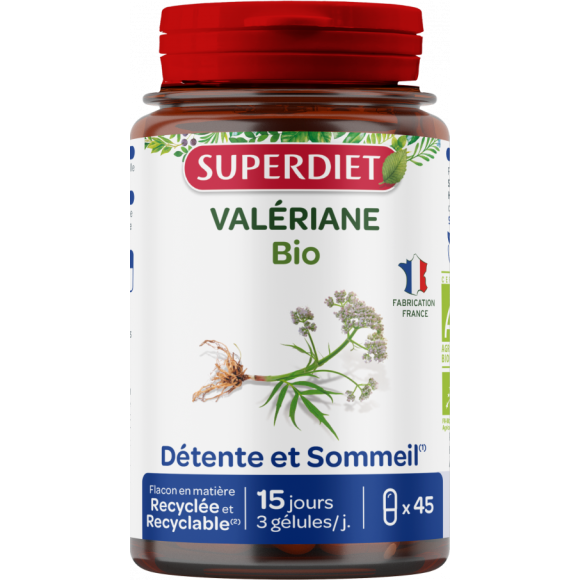 Valériane bio Super Diet - boite de 45 gélules