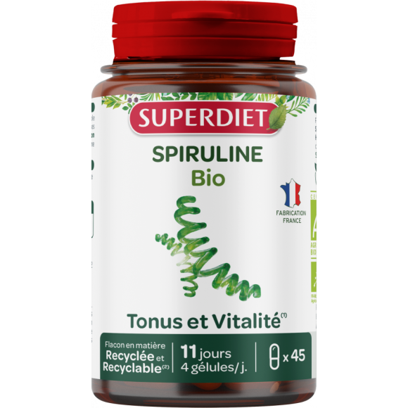 Spiruline bio Super Diet - boite de 45 gélules