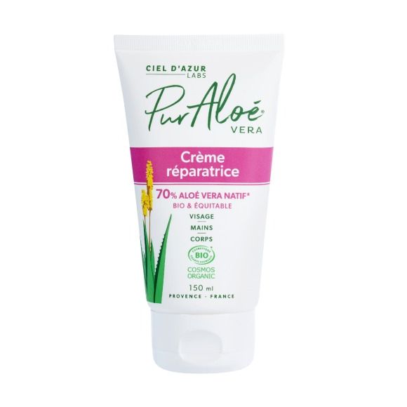 Crème réparatrice 70% Aloe vera Bio Pur Aloé - tube de 75 ml