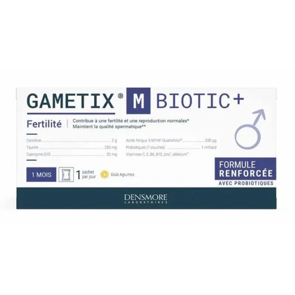 Gametix M Biotic+ Fertilité Densmore - boite de 30 sachtes de 4,5g