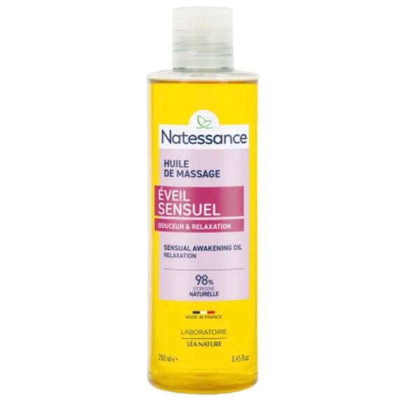 Eveil sensuel huile de massage Natessance - flacon de 250ml