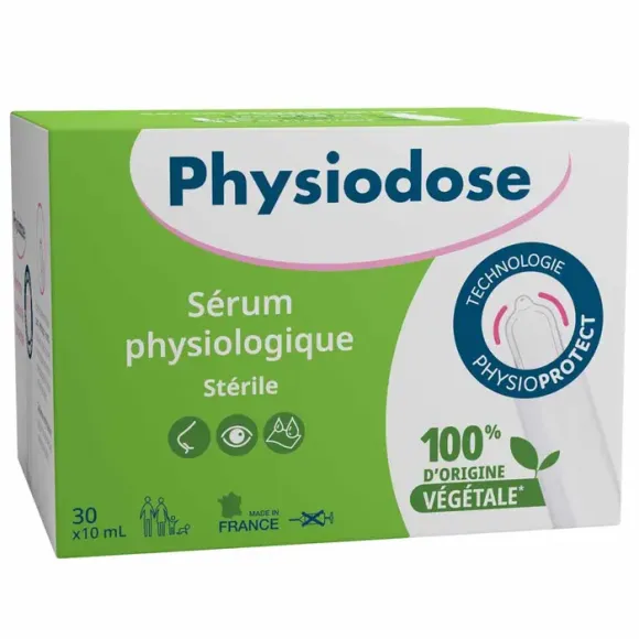 Physiodose Sérum physiologique Gilbert - boîte de 30 unidoses de 10ml