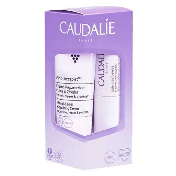 Duo Vinotherapist crème mains et ongles + soin des lèvres Caudalie - lot de 2 produits