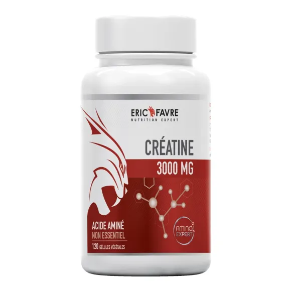 Créatine 3000mg Eric Favre - pot de 120 gélules 