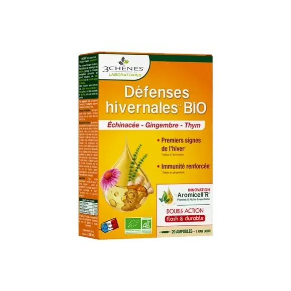 Défenses hivernales Bio Les 3 Chênes - boîte de 20 ampoules de 10ml