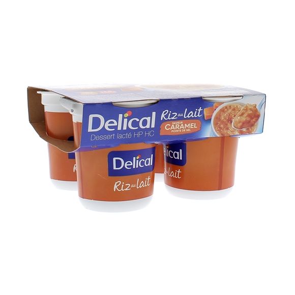 Delical riz au lait HP/HC saveur caramel - 4 pots de 200g