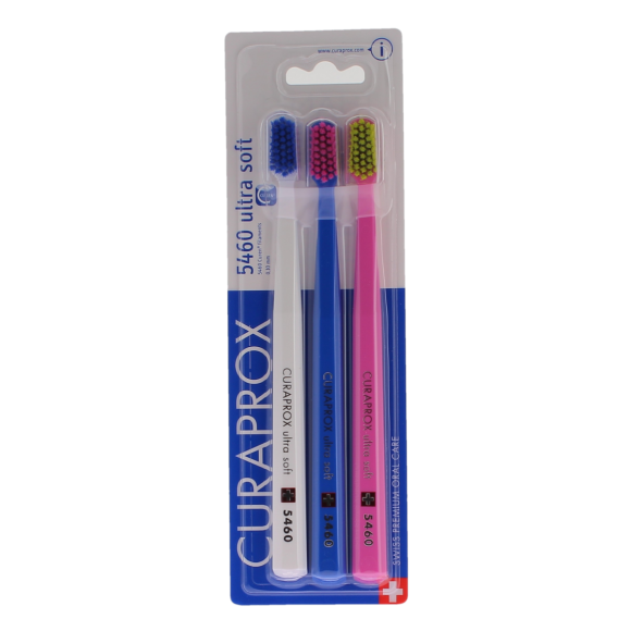 Brosse à dents cs 5460 ultra soft Curaprox - lot de 3 brosses à dents
