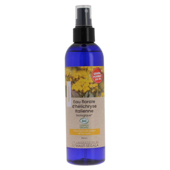 Eau florale d'Hélichryse italienne bio Haut-Ségala - flacon de 250 ml