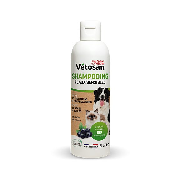 Vétosan ShampooIng peaux sensibles Clément Thékan - flacon de 200ml