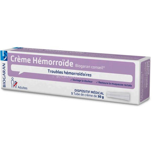 Crème hémorroïde Biogaran - tube de 30g