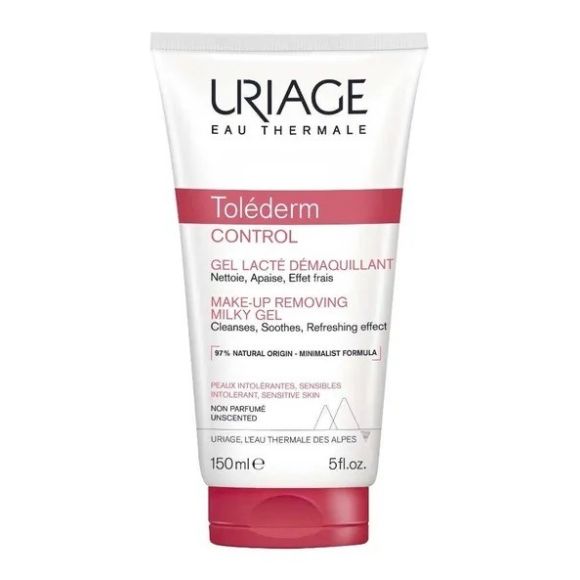 Toléderm Control gel lacté démaquillant Uriage - tube de 150ml