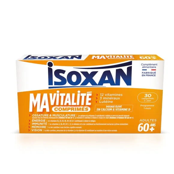 Isoxan Ma Vitalité 60 ans plus - boîte de 30 comprimés