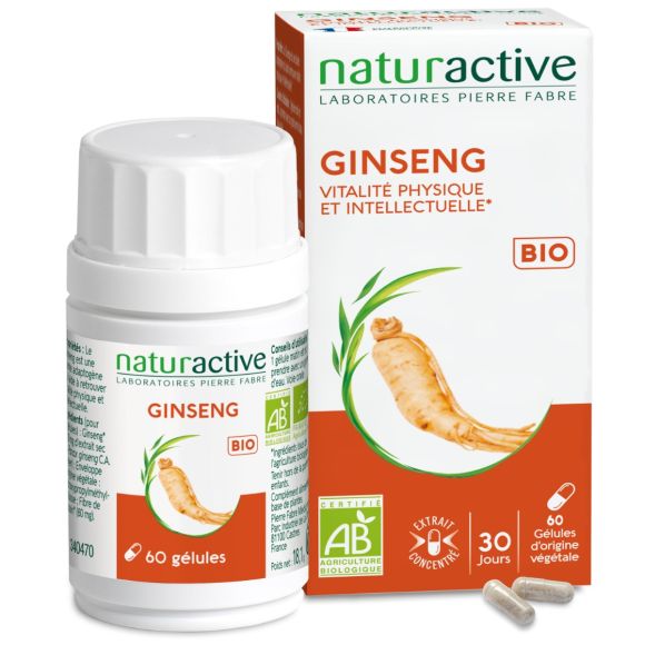 Ginseng bio vitalité Naturactive - boite de 60 gélules