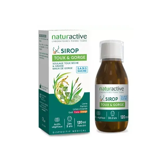 Sirop toux et gorge Naturactive - flacon de 120ml