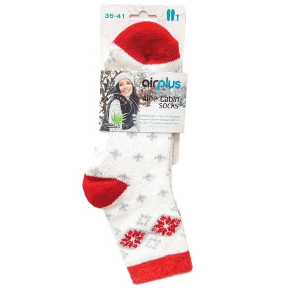 Aloe cabin chaussettes hydratantes 35-41 Airplus - une paire de chaussettes