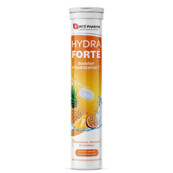 Hydra Forté booster d'hydratation arôme naturel cola Forté Pharma - 24 comprimés effervescents