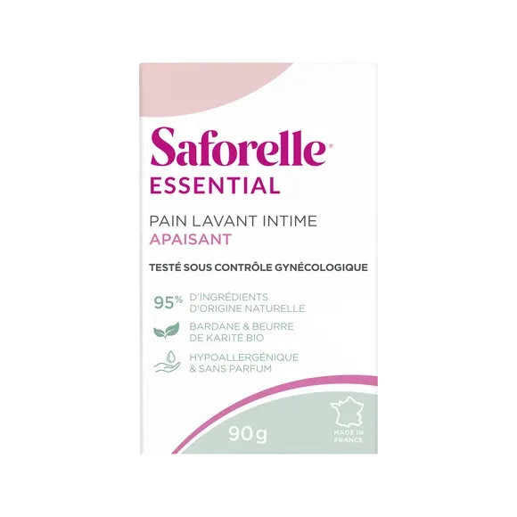 Essential Pain lavant intime apaisant Saforelle - pain de 90g
