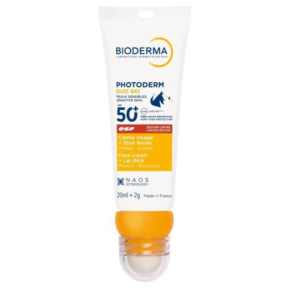 Photoderm duo ski Crème solaire visage et stick à lèvres Bioderma - stick de 20ml + 2g