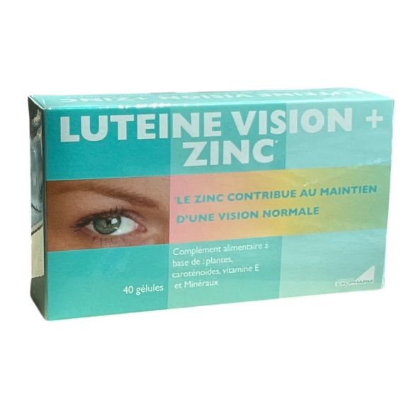 Luteine Vision + Zinc Exopharm - boîte de 40 gélules