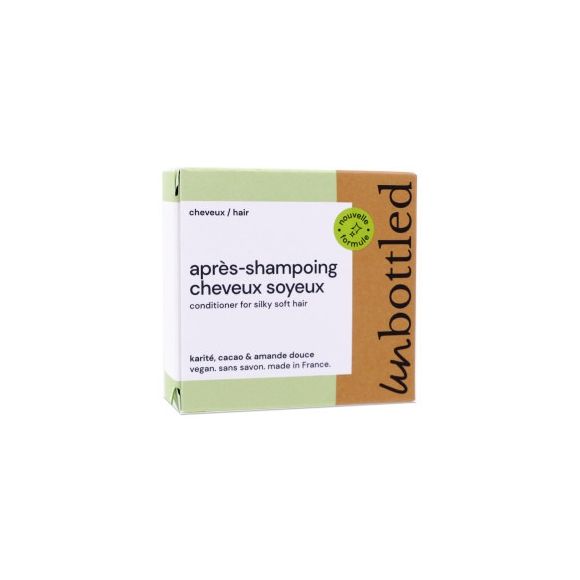 Après-shampoing solide cheveux soyeux Unbottled - pain de 50g