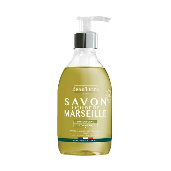 Savon liquide de marseille olive Beauterra - flacon-pompe de 300ml