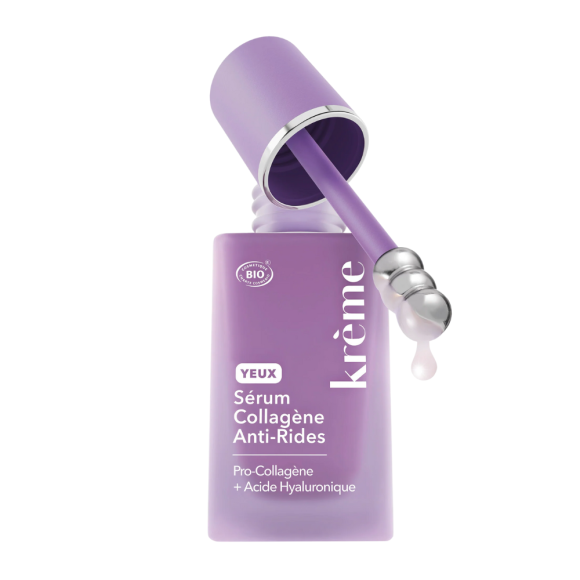 Sérum Collagène anti-rides yeux bio Krème - flacon-pompe de 15ml