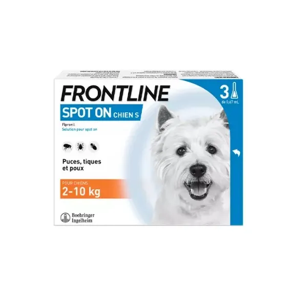 Frontline Spot One chiens 2-10 kg - 3 pipettes de 0,67ml
